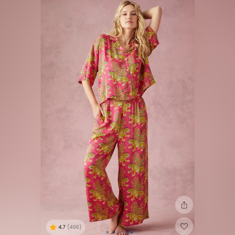 New with tags, PRINTFRESH Satin bagheera Wildest Dream set Size Small